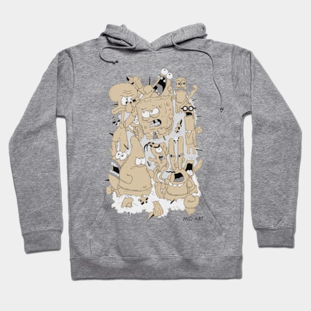 Bikini Bottom Brawl Hoodie by MC_ART